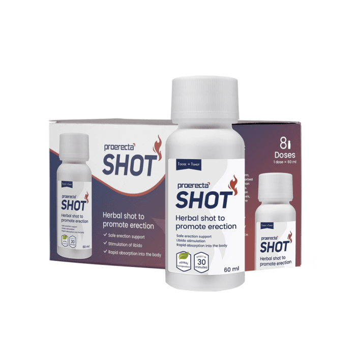 PROERECTA geriamas maisto papildas SHOT, 60 ml x 8, 8 vnt.-1
