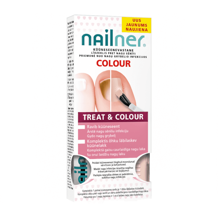 NAILNER teptukas nagų grybeliui gydyti TREAT & COLOUR, 5 ml