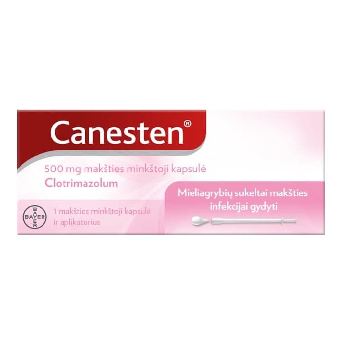 CANESTEN, 500 mg, makšties minkštoji kapsulė, N1