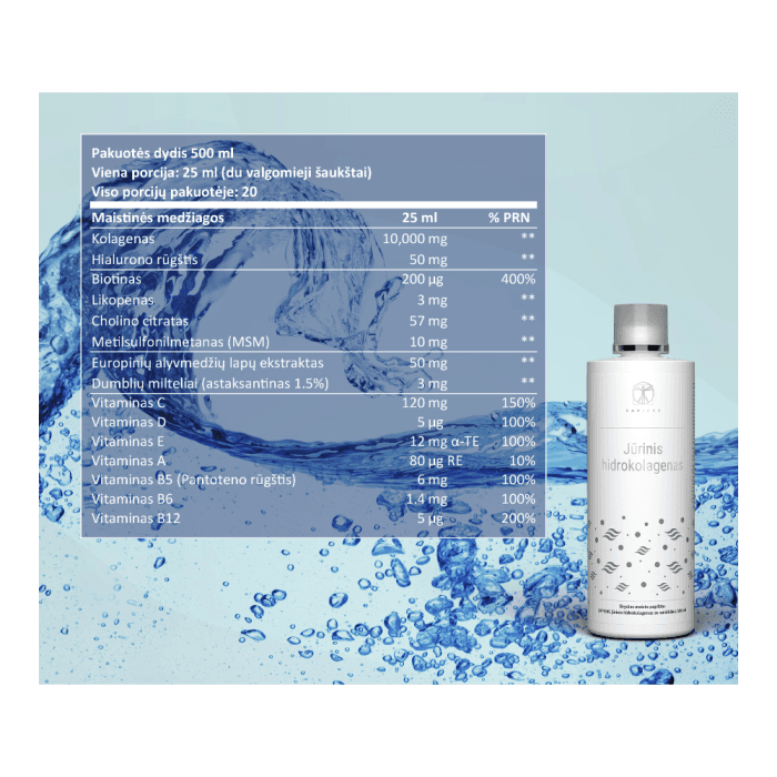 SAPIENS jūrinis hidrokolagenas su hialuronu, 500 ml-2