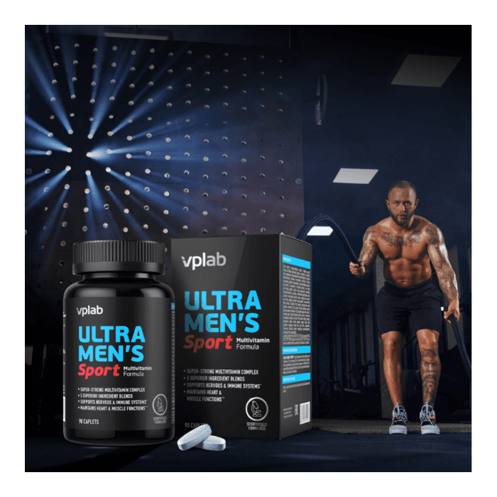 VPLAB multivitaminai vyrams ULTRA MEN'S SPORT MULTIVITAMIN FORMULA, 90 kapsulių-2