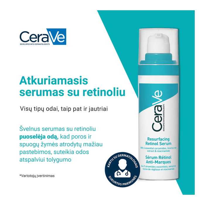 CERAVE veido serumas su retinoliu, 30 ml-1