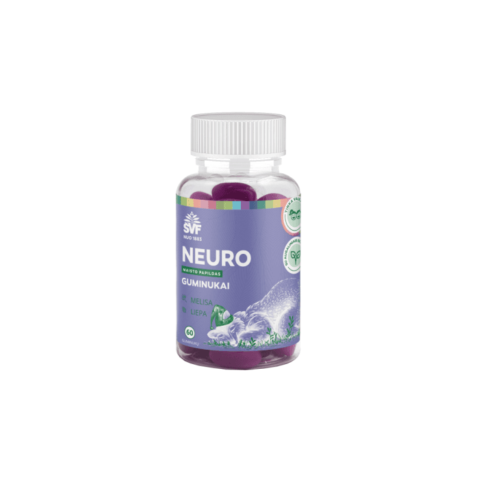 ŠVF guminukai-vitaminai vaikams NEURO, 60 guminukų