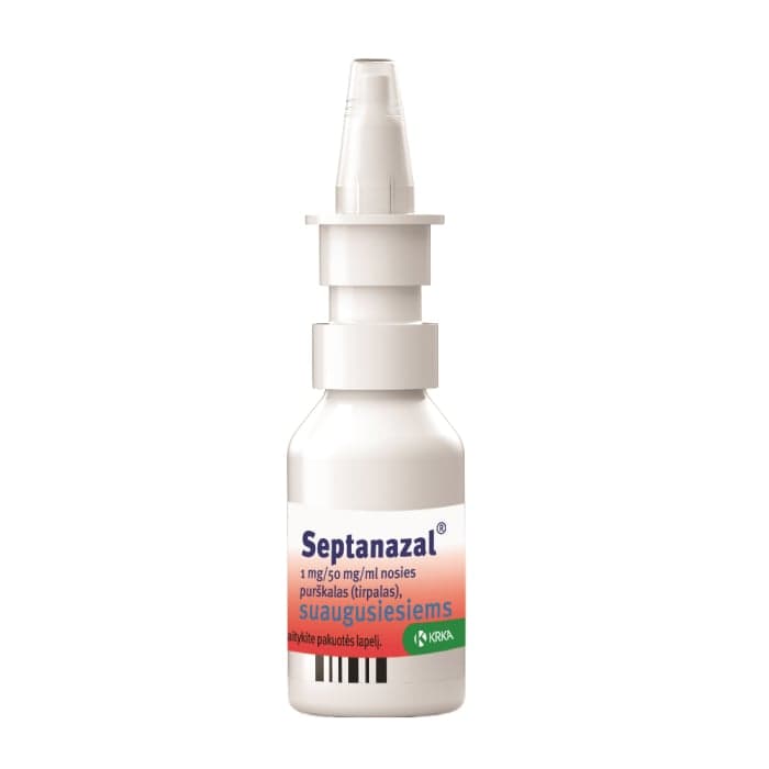 Septanazal 1 mg/50 mg/ml, suaugusiesiems, nosies purškalas (tirpalas), N1