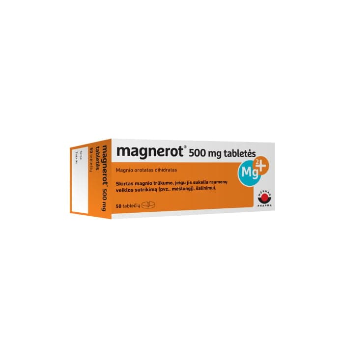 MAGNEROT, 500 mg, Tabletės, N50