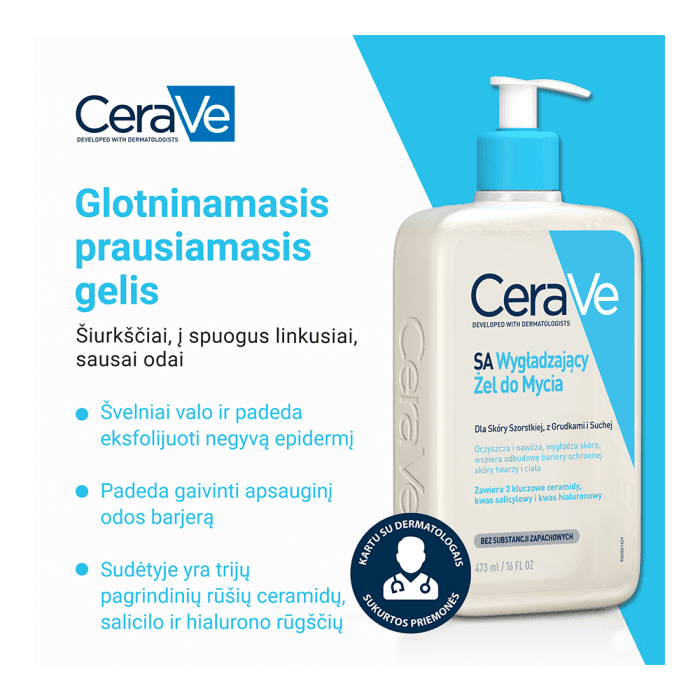 CERAVE drėkinamasis veido ir kūno prausiklis, 473 ml-1
