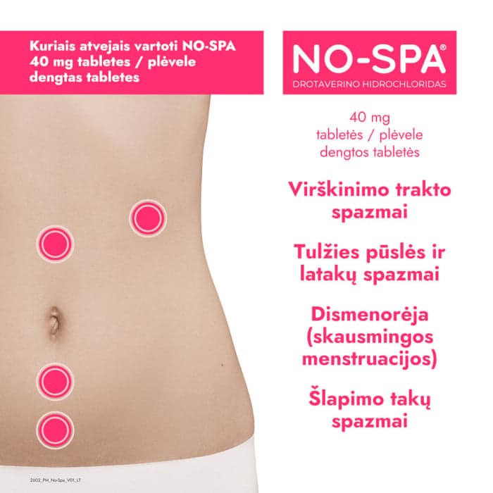NO-SPA, 40mg, Tabletės, N24-1