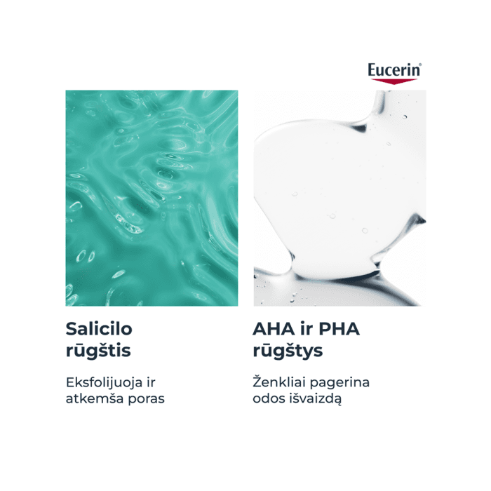 EUCERIN valomasis prausimosi gelis riebiai, į aknę linkusiai odai DERMOPURE CLINICAL, 400 ml-1