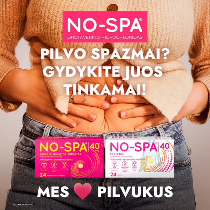 NO-SPA, 40 mg, plėvele dengtos tabletės, N24-1