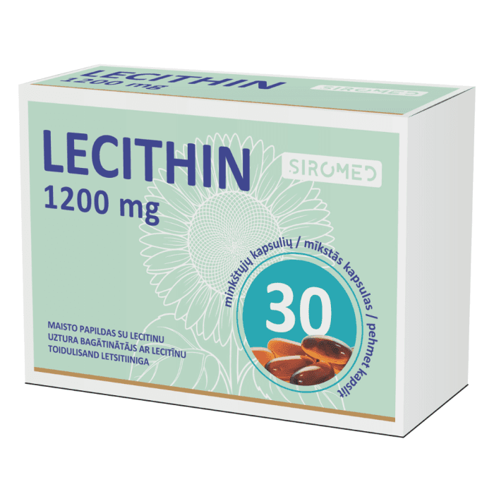 LECITHIN SIROMED 1200 mg, 30 kapsulių-1