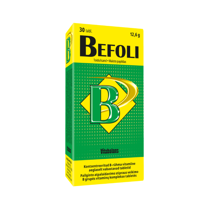 BEFOLI, 30 tablečių