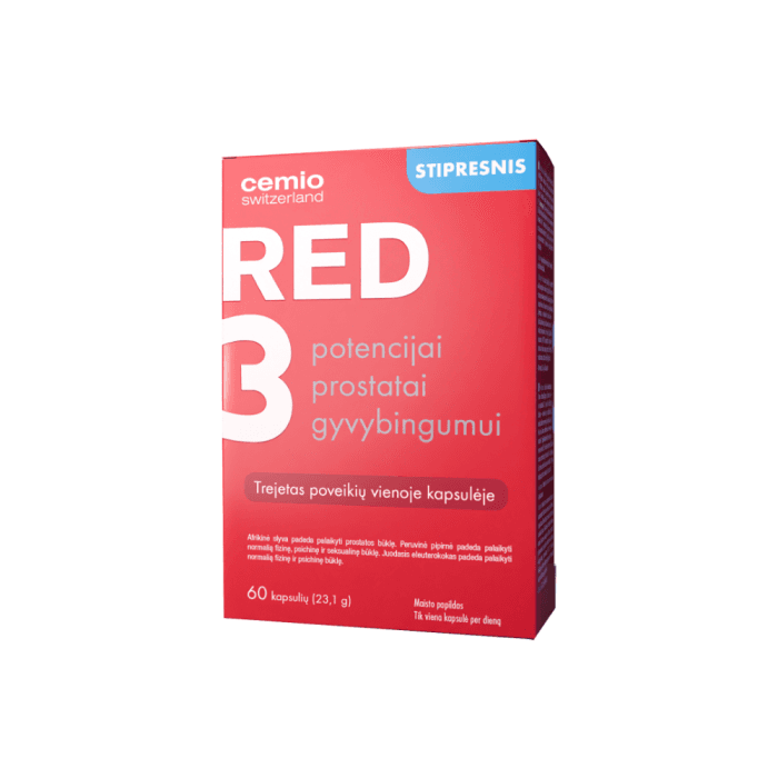 CEMIO RED3 STIPRESNIS, 60 kapsulių-1