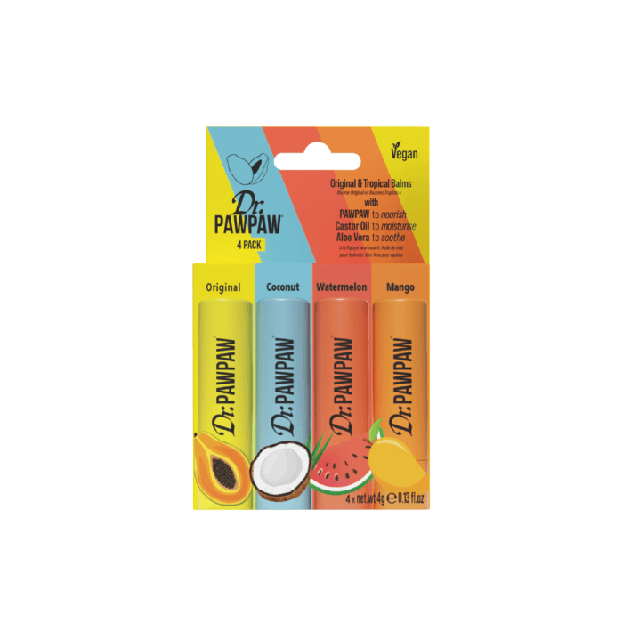 DR.PAWPAW lūpų pieštukų rinkinys TROPICAL, 16 g