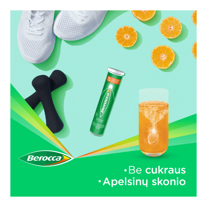 BEROCCA ENERGY, vitaminų kompleksas, 30 šnypščiųjų tablečių-2