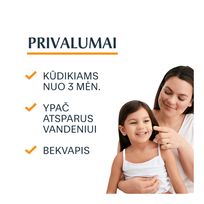 EUCERIN purškalas vaikams SUN SENSITIVE PROTECT KIDS, SPF 50+, 200 ml-1