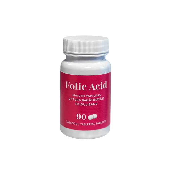 Bioaktyvi folio rūgštis 400 mcg, 90 tablečių
