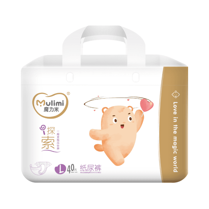 MULIMI sauskelnės, L dydis, 9–14 kg, 40 vnt.