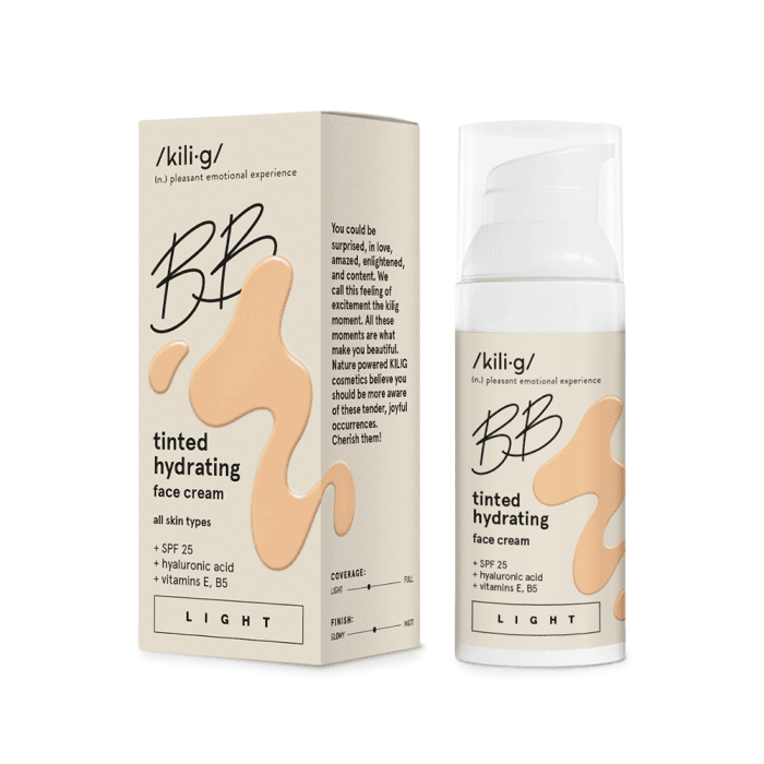 KILIG drėkinamasis BB veido kremas su atspalviu SPF25 LIGHT BB CREAM, 50 ml-1