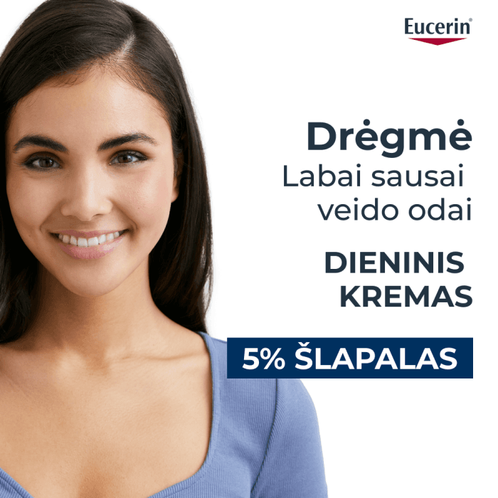 EUCERIN dieninis veido kremas sausai odai su 5% šlapalo UREA REPAIR, 50 ml-1