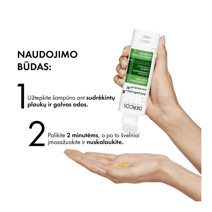 VICHY šampūnas pleiskanojančiai riebiai galvos odai DERCOS OILY, 390 ml-1