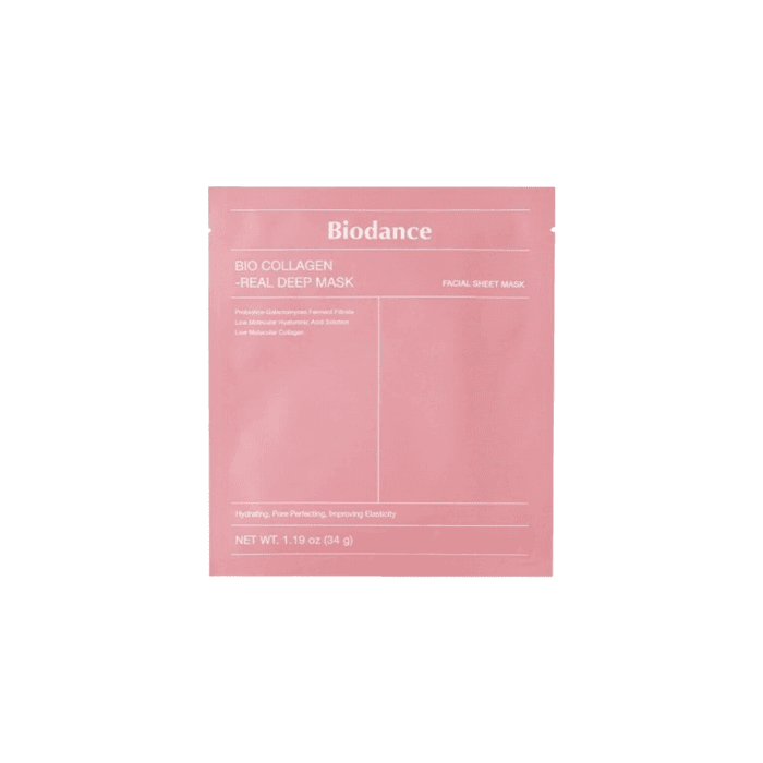BIODANCE lakštinė veido kaukė su kolagenu, BIO-COLLAGEN REAL DEEP MASK, 1 vnt., 34 g