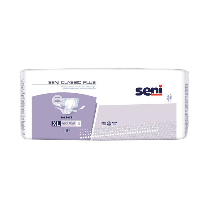 SENI CLASSIC sauskelnės suaugusiesiems PLUS, XL dydis, 30 vnt.
