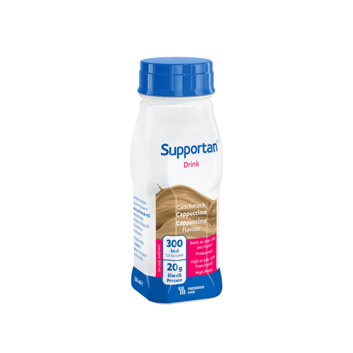SUPPORTAN DRINK, nuo 3 m., kapučino skonio, 1,5 kcal / ml, 200 ml, 4 buteliukai-1