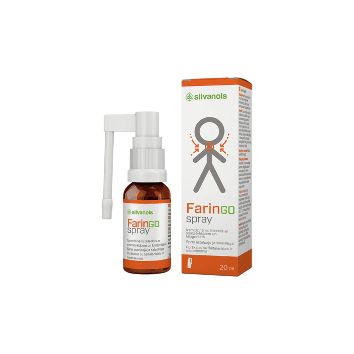 Silvanols Faringospray purškalas, 20 ml