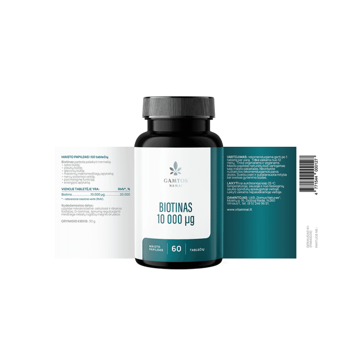 GAMTOS NAMAI BIOTINAS 10 000, 60 tablečių-1