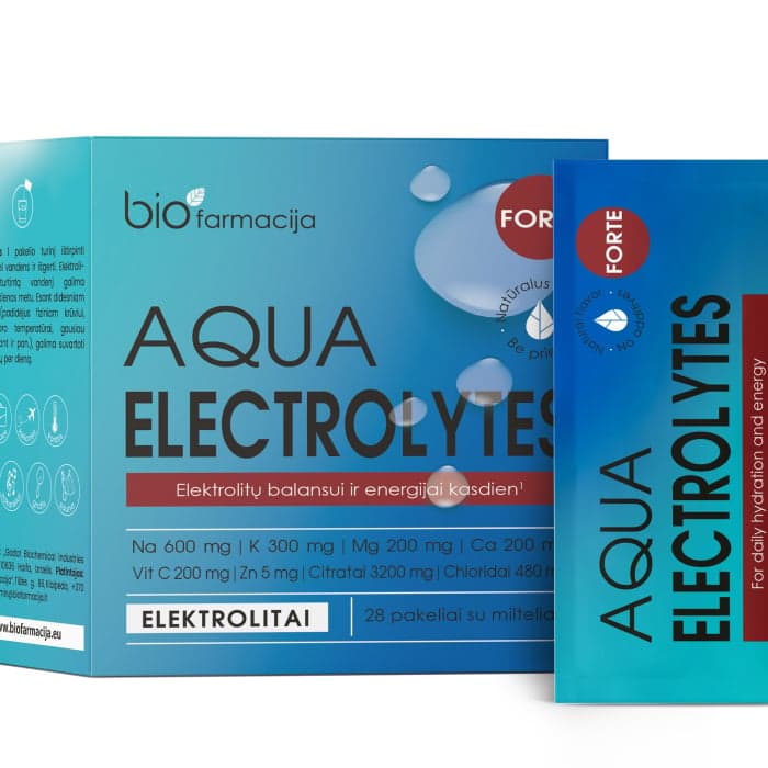 BIOFARMACIJA, Aqua Electrolytes forte, 28 pakelių
