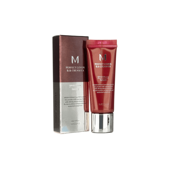MISSHA BB veido kremas SPF42, 13 Bright Beige EX, M PERFECT COVER, 20 ml-1