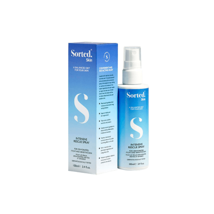 SORTED SKIN  Intensyvaus poveikio purškiklis niežtinčiai odai, 100 ml