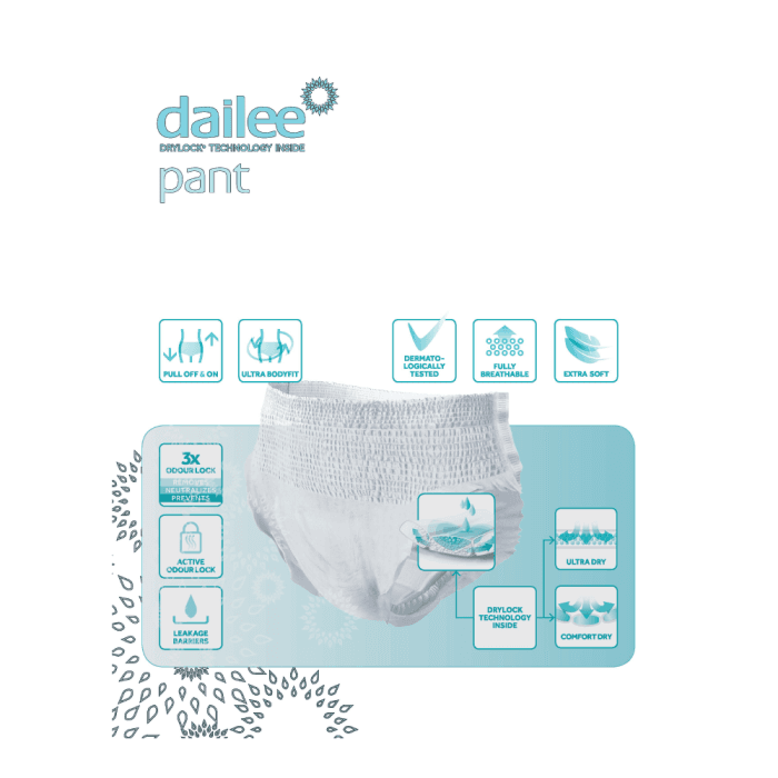 DAILEE PANT sauskelnės kelnaitės PREMIUM SUPER M, 15 vnt.-2