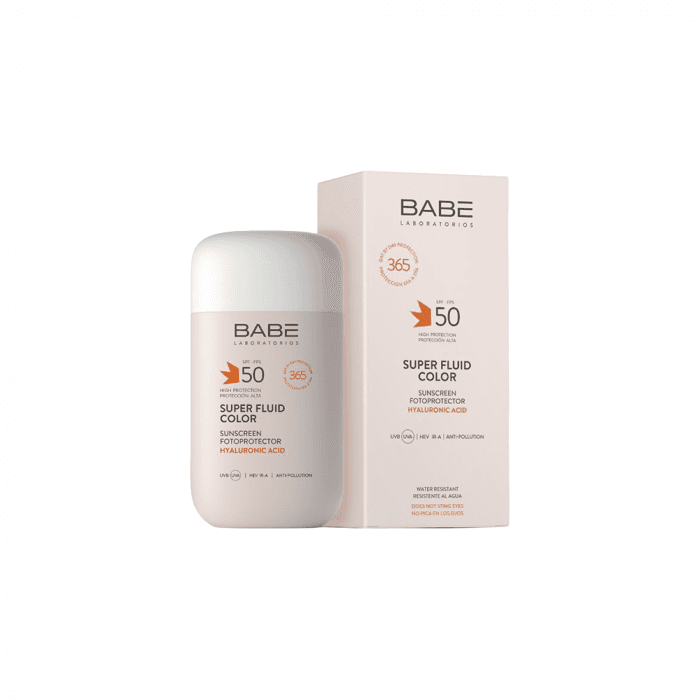 BABÉ apsauginė veido emulsija SUPER FLUID SPF 50, su spalva, 50 ml-1