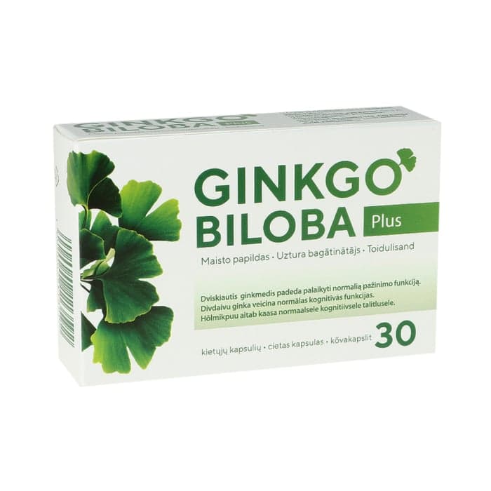 GINKGO BILOBA PLUS, 30 kietųjų kapsulių