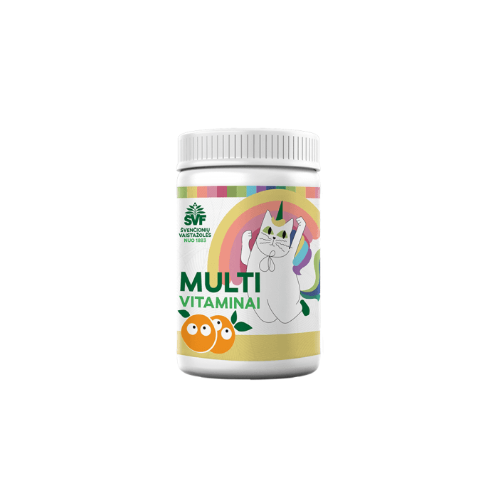 ŠVENČIONIŲ VAISTAŽOLĖS MULTIVITAMINAI, nuo 3 m., 60 kapsulių-1