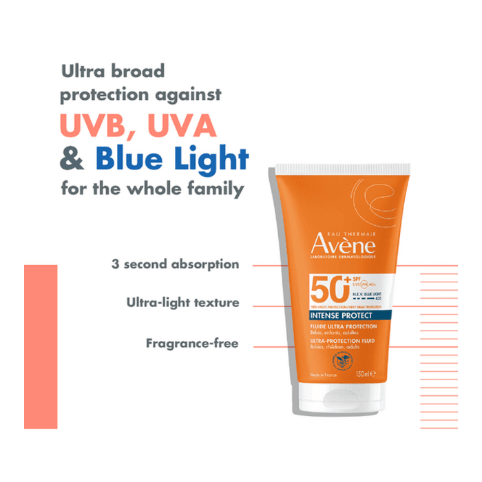 AVENE apsauginis fluidas nuo saulės visai šeimai SUN INTENSE PROTECT, SPF 50+, 150 ml-2