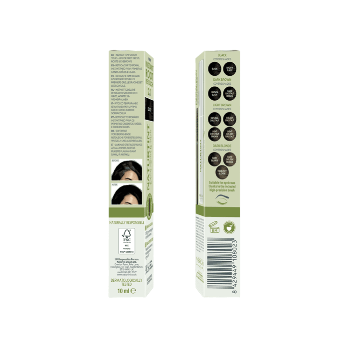 NATURTINT plaukų šaknų maskuoklis (black), 10 ml-2