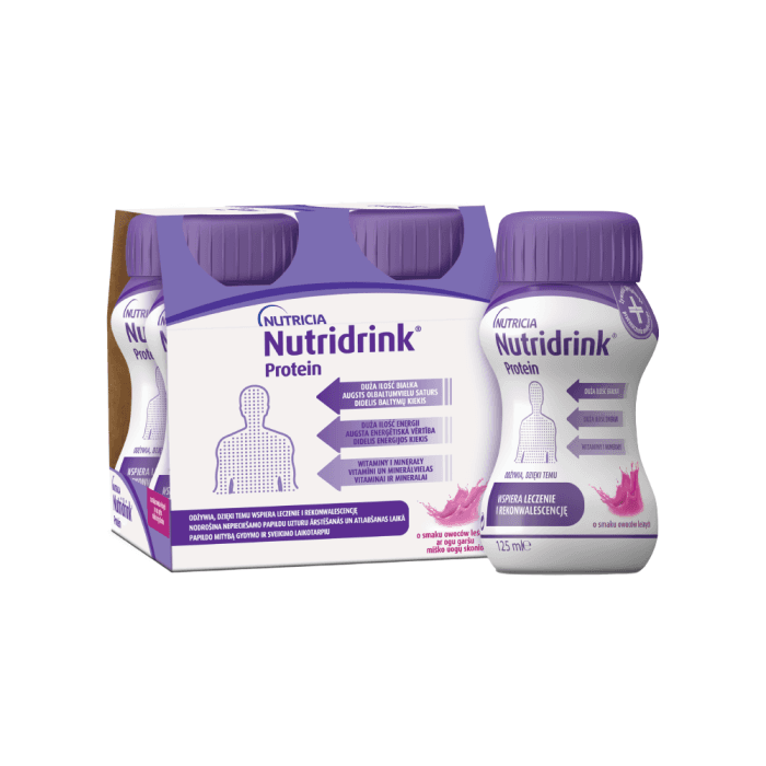 Nutridrink Protein, miško uogų sk., 4X125ml, 4 vnt.