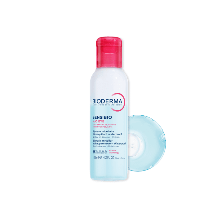 BIODERMA dvifazis micelinis makiažo valiklis jautriai odai SENSIBIO H2O EYE, 125 ml-1