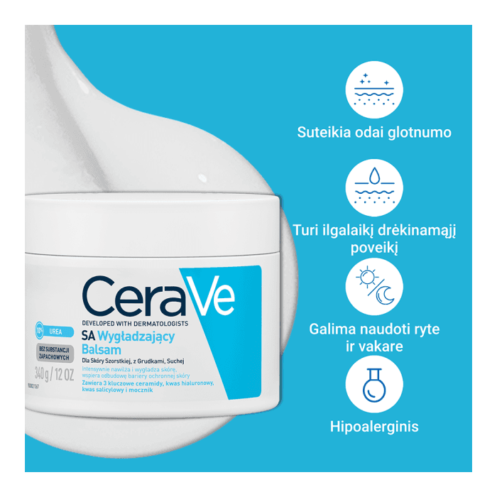 CERAVE drėkinamasis veido ir kūno kremas, 340 g-2