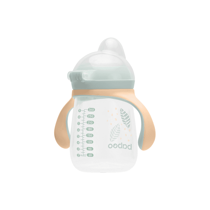 BABOO gertuvė su silikoniniu snapeliu, 260 ml, Peachy Keen, 6+ mėn, 1 vnt.-2
