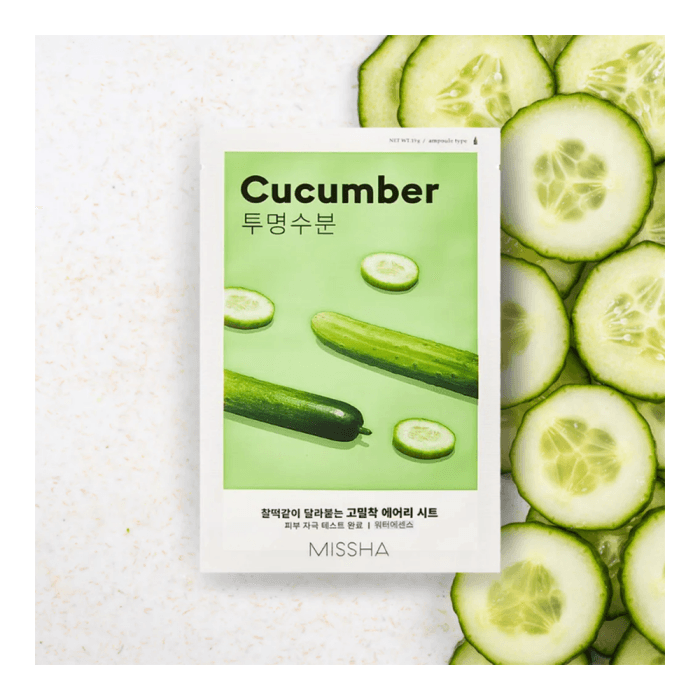 MISSHA lakštinė veido kaukė su agurkų ekstraktu Airy Fit Sheet Mask Cucumber, 19 g-1