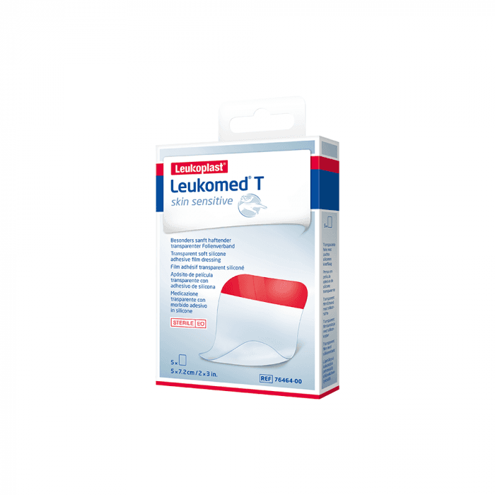 LEUKOPLAST LEUKOMED® T SKIN SENSITIVE Skaidrus, lipnus, sterilus tvarstis, 5 vnt.
