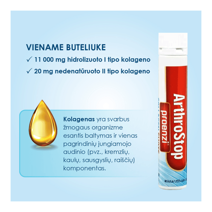 ARTHROSTOP PROENZI COLLAGEN SHOTS, 11000 mg kolageno (sąnariams), 14 buteliukų-1