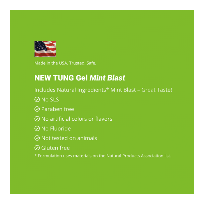 TUNG, MINT BLAST, NATURAL gelis liežuvio valymui, mėtų skonio, 85 g-1