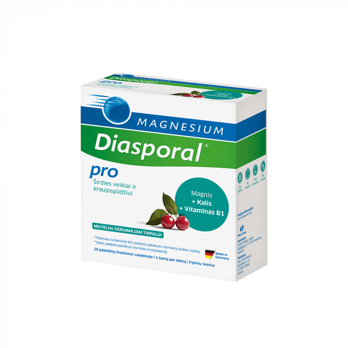 MAGNESIUM Diasporal  Pro, 20 paketėliai