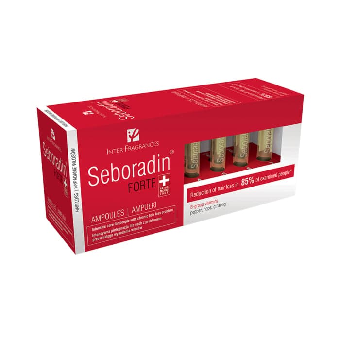 SEBORADIN  ampulės nuo plaukų slinkimo FORTE, 5,5 ml, 14 ampulių