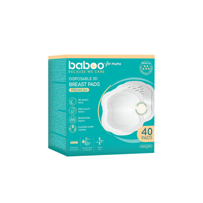 BABOO premium įklotai į liemenėlę, 40 vnt.