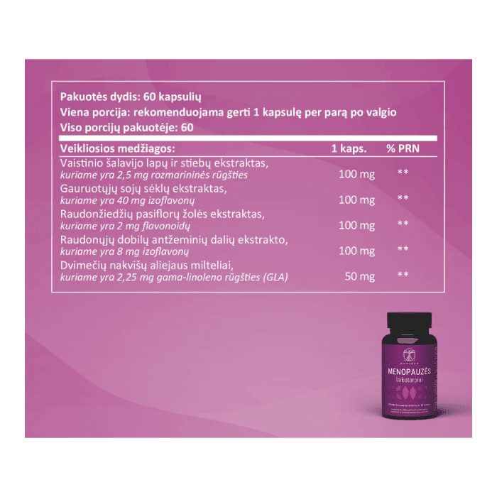 SAPIENS menopauzės laikotarpiui, 60 kapsulių-2